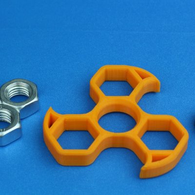 In this computer class for kids one of our teens 3d printed their own custom fidget spinner