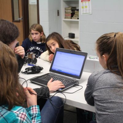 These teens are in our computer class where they learn to code Robotics for Kids in Python or C using Microcontrollers.