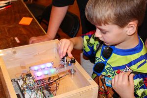 Learn Critical Thinking and Problem Solving with this custom light game Kinvert made to bring to Maker Faire Summer Events in Michigan