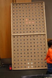 A giant Tetris game made DIY at Mini Maker Faire in Ann Arbor Michigan