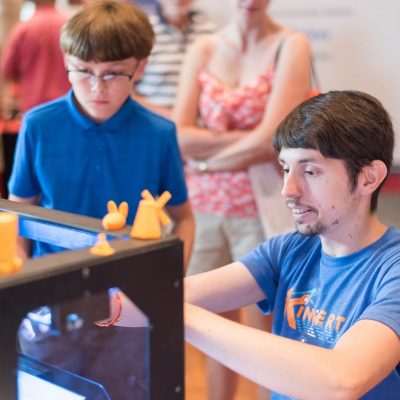 People at Maker Faire Detroit could use Kinvert laptops and 3D Printer to make their own creation