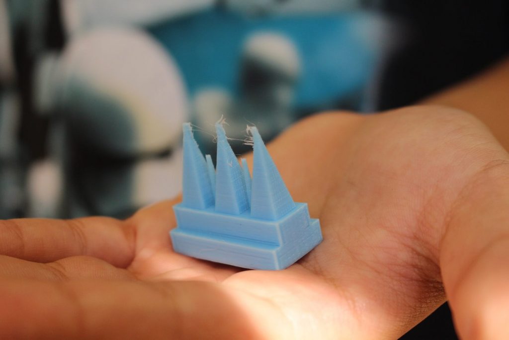 Part of a castle wall this student designed and 3d printed