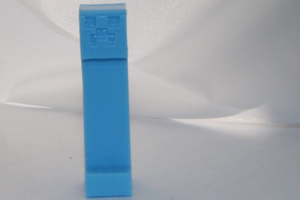 In our 3d printing class a girl designed a creeper and 3d printed it learning STEM