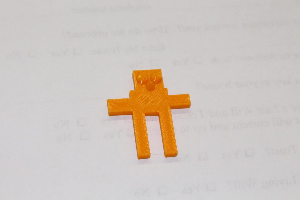 3D Printed bird designed in CAD and made in STEM Class